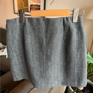 Muji Elegant Gray Herringbone Skirt